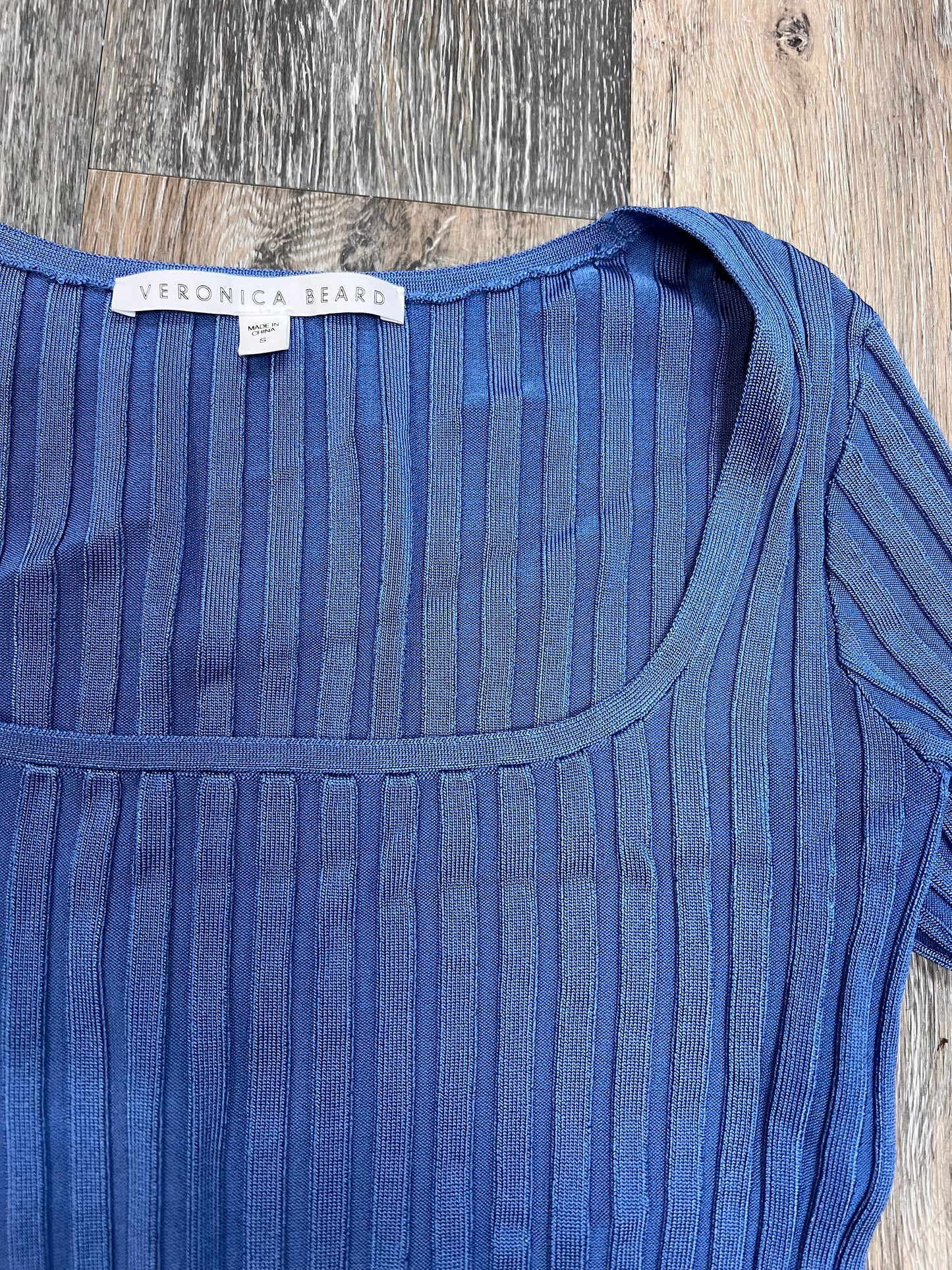 Designer Top Long Sleeve By Veronica Beard In Blue, Size: S