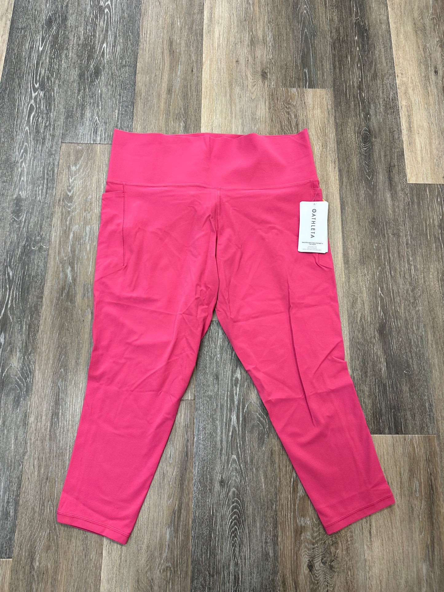 Athletic Leggings By Athleta In Pink, Size: 2x