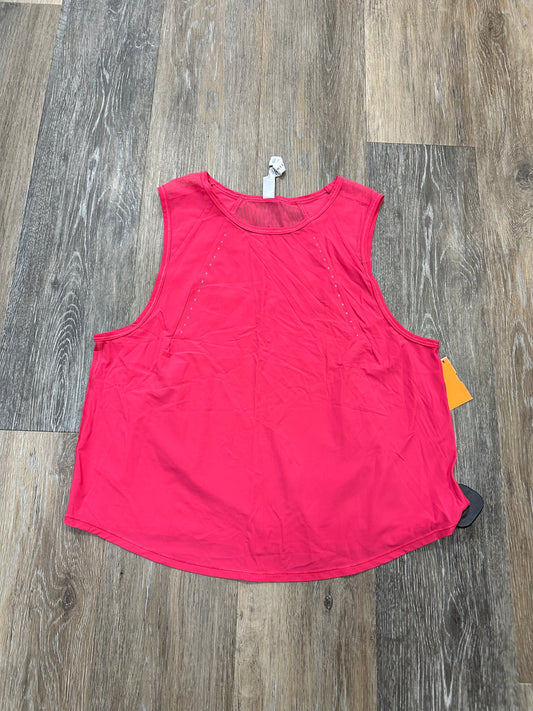 Athletic Tank Top By Lululemon In Pink, Size: 6