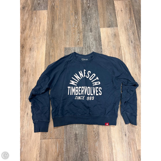 Athletic Sweatshirt Crewneck By SPORTIQUE In Blue, Size: M