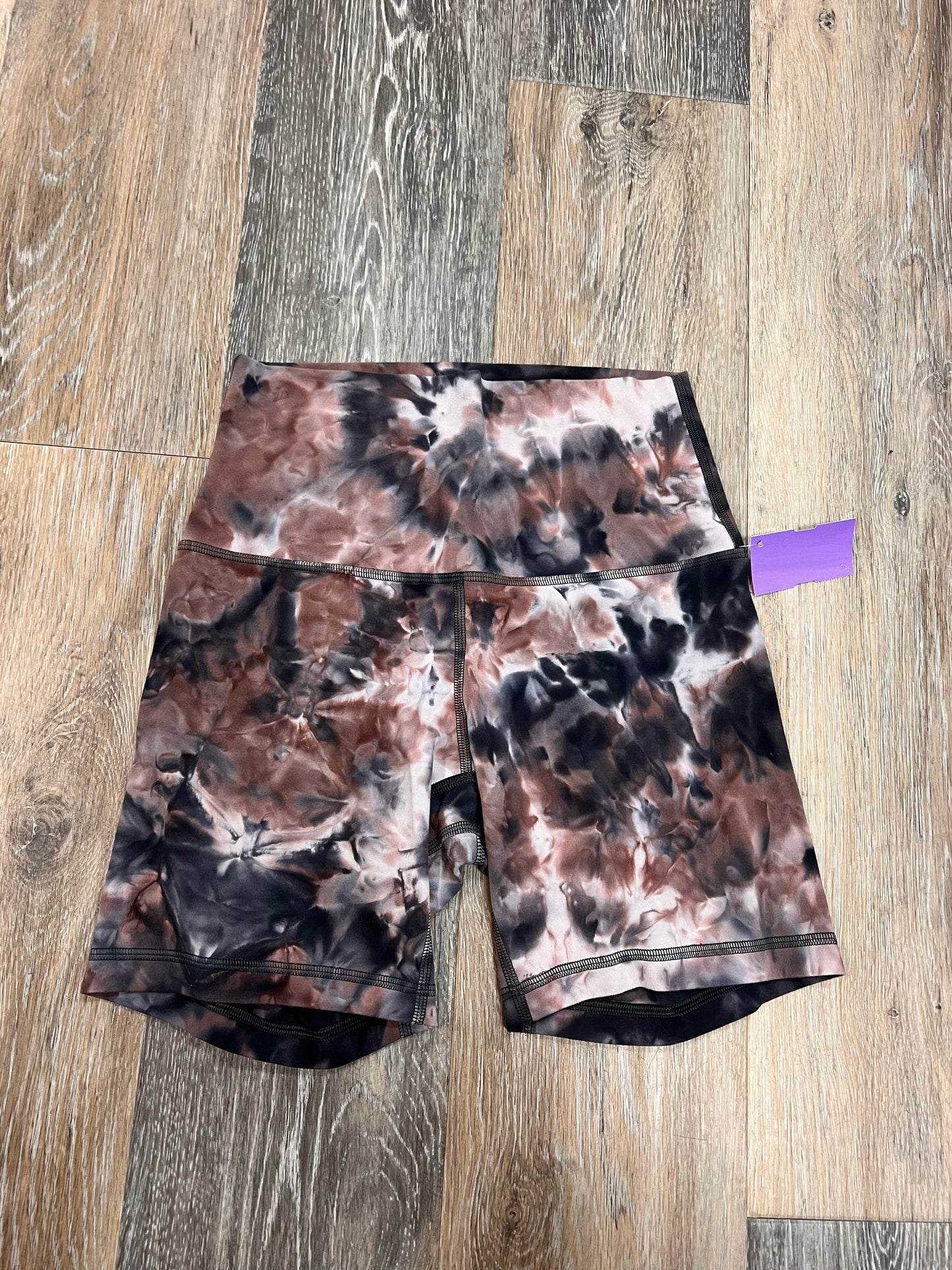 Athletic Shorts By Lululemon In Tie Dye Print, Size: 4