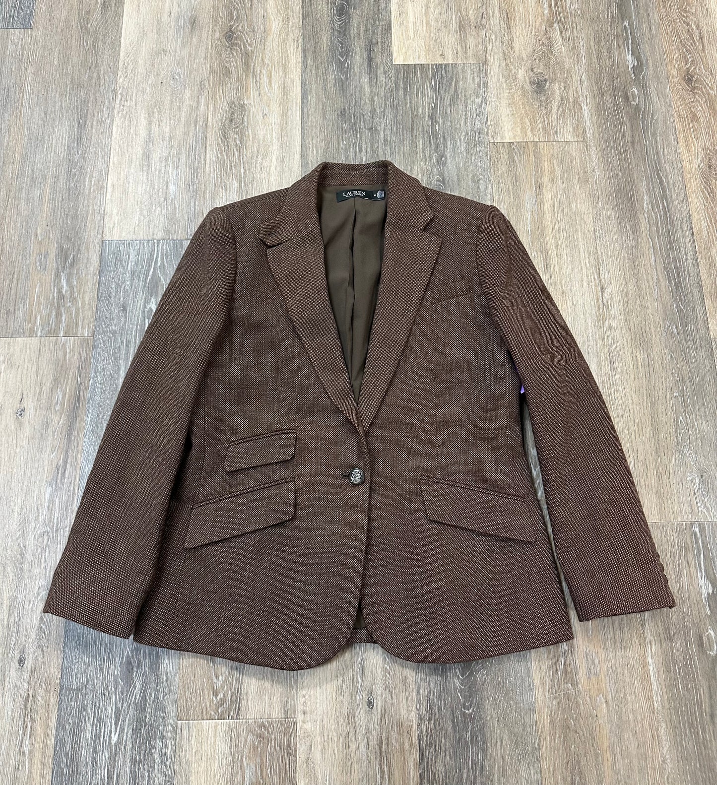 Blazer By Lauren By Ralph Lauren In Brown, Size: 12