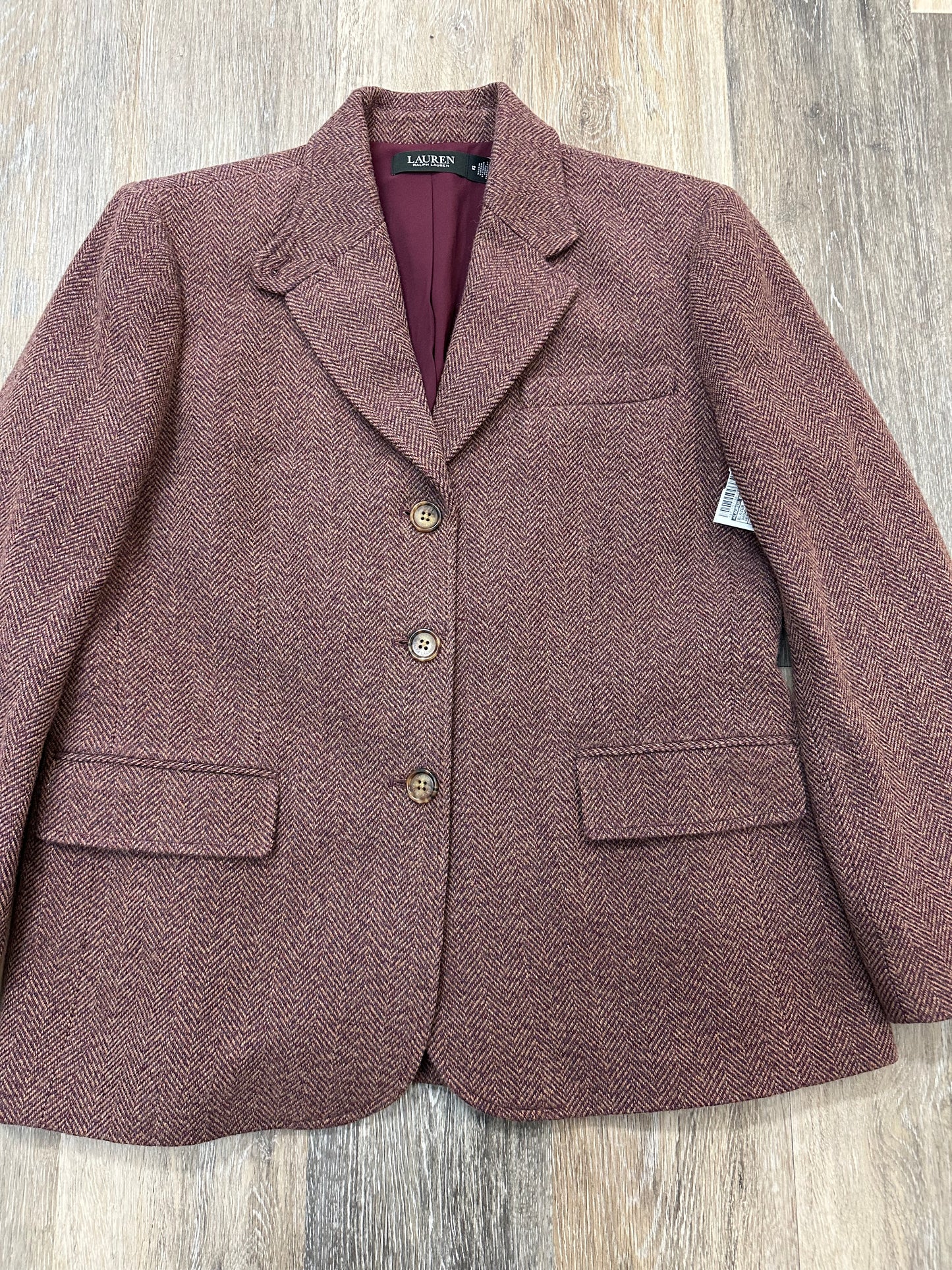 Blazer By Lauren By Ralph Lauren In Brown, Size: 12