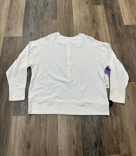 Top Long Sleeve By Athleta In White, Size: L