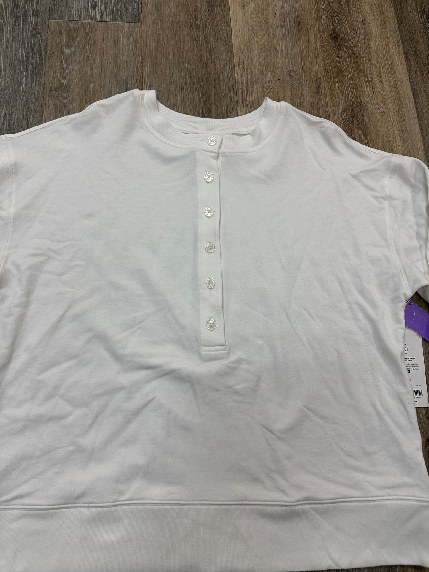 Top Long Sleeve By Athleta In White, Size: L