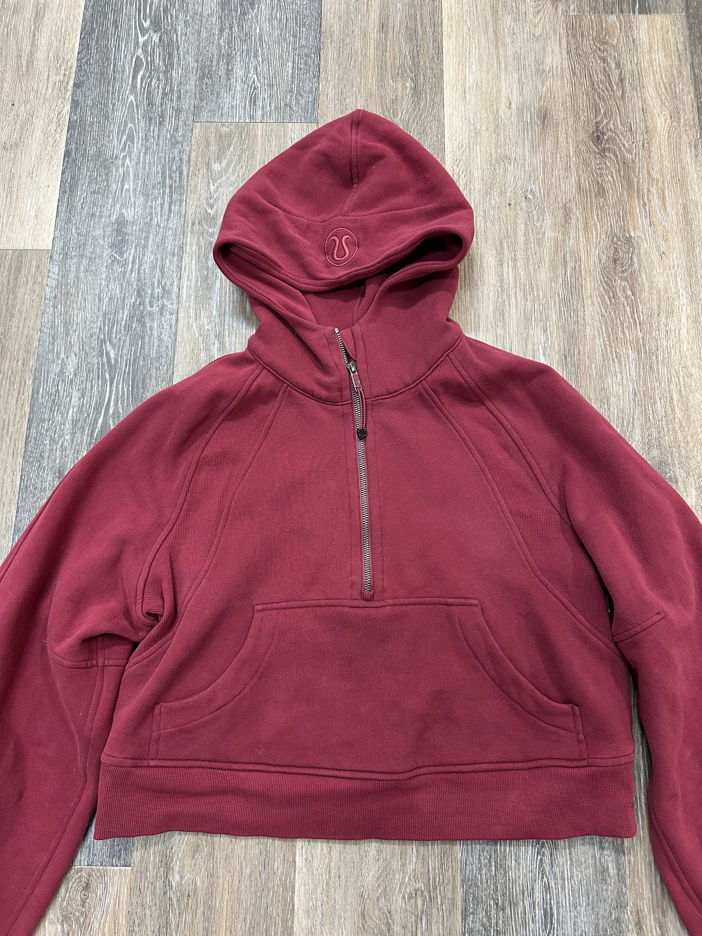 Athletic Sweatshirt Hoodie By Lululemon In Red, Size: Xs