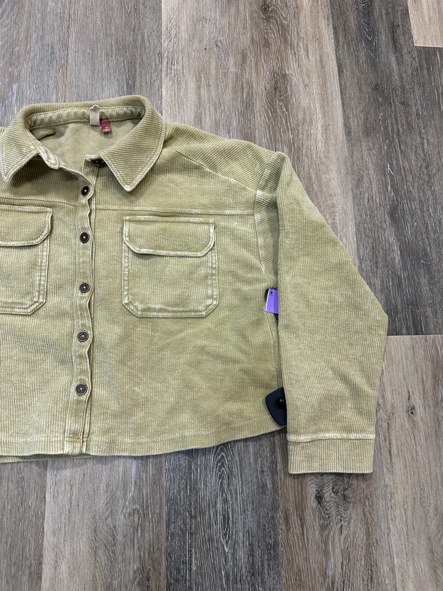 Jacket Shirt By Pilcro In Green, Size: Xs