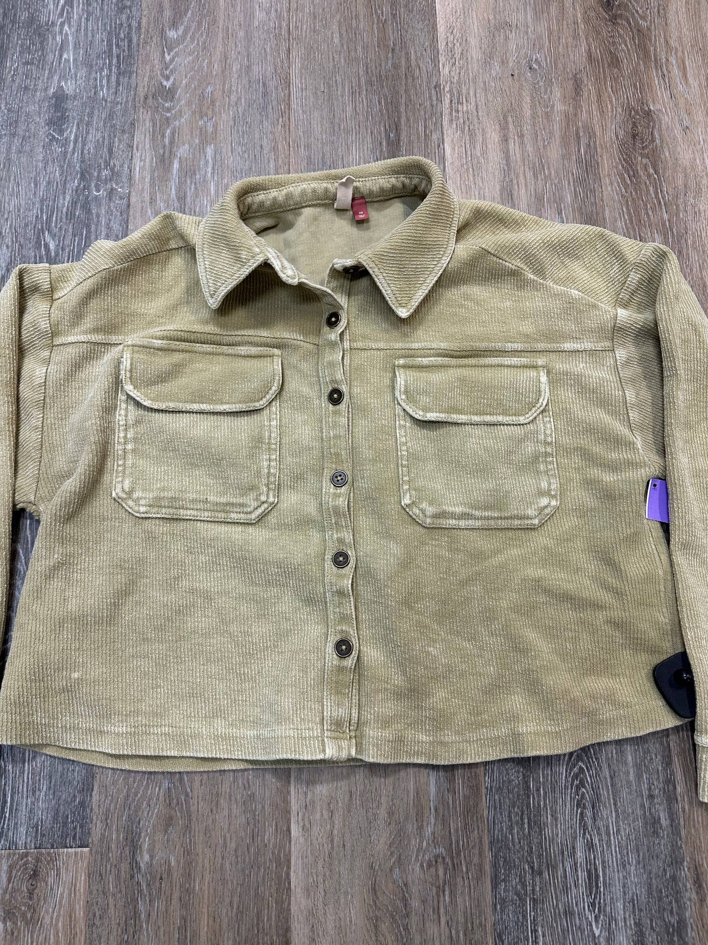 Jacket Shirt By Pilcro In Green, Size: Xs