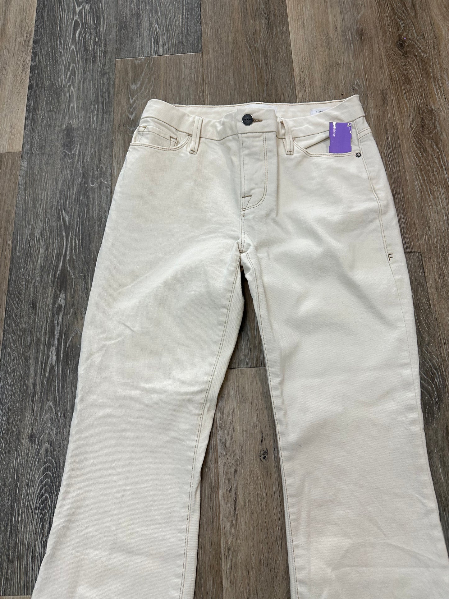 Jeans Boot Cut By Frame In Cream Denim, Size: 10