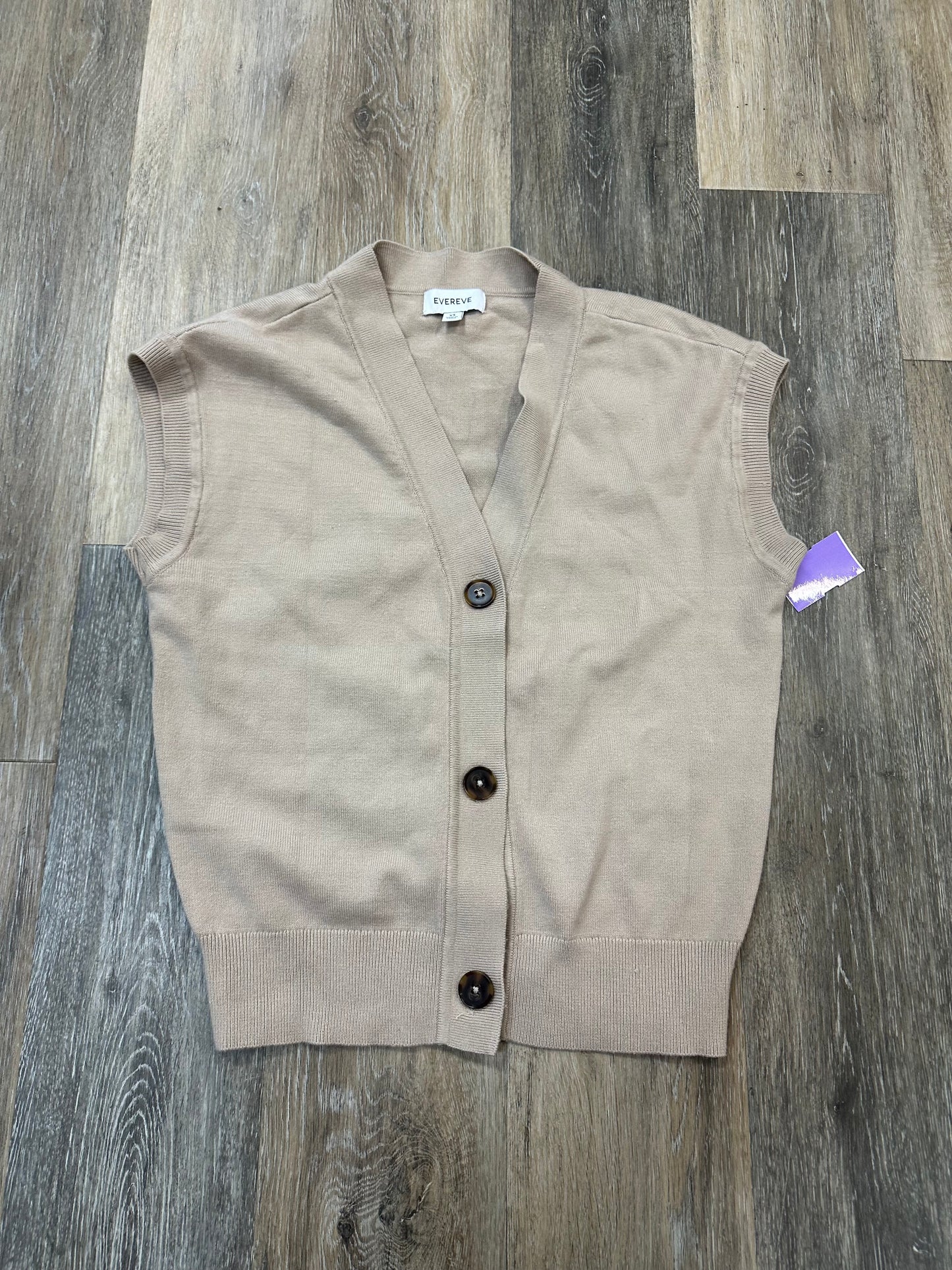 Sweater Short Sleeve By Evereve In Beige, Size: Xs