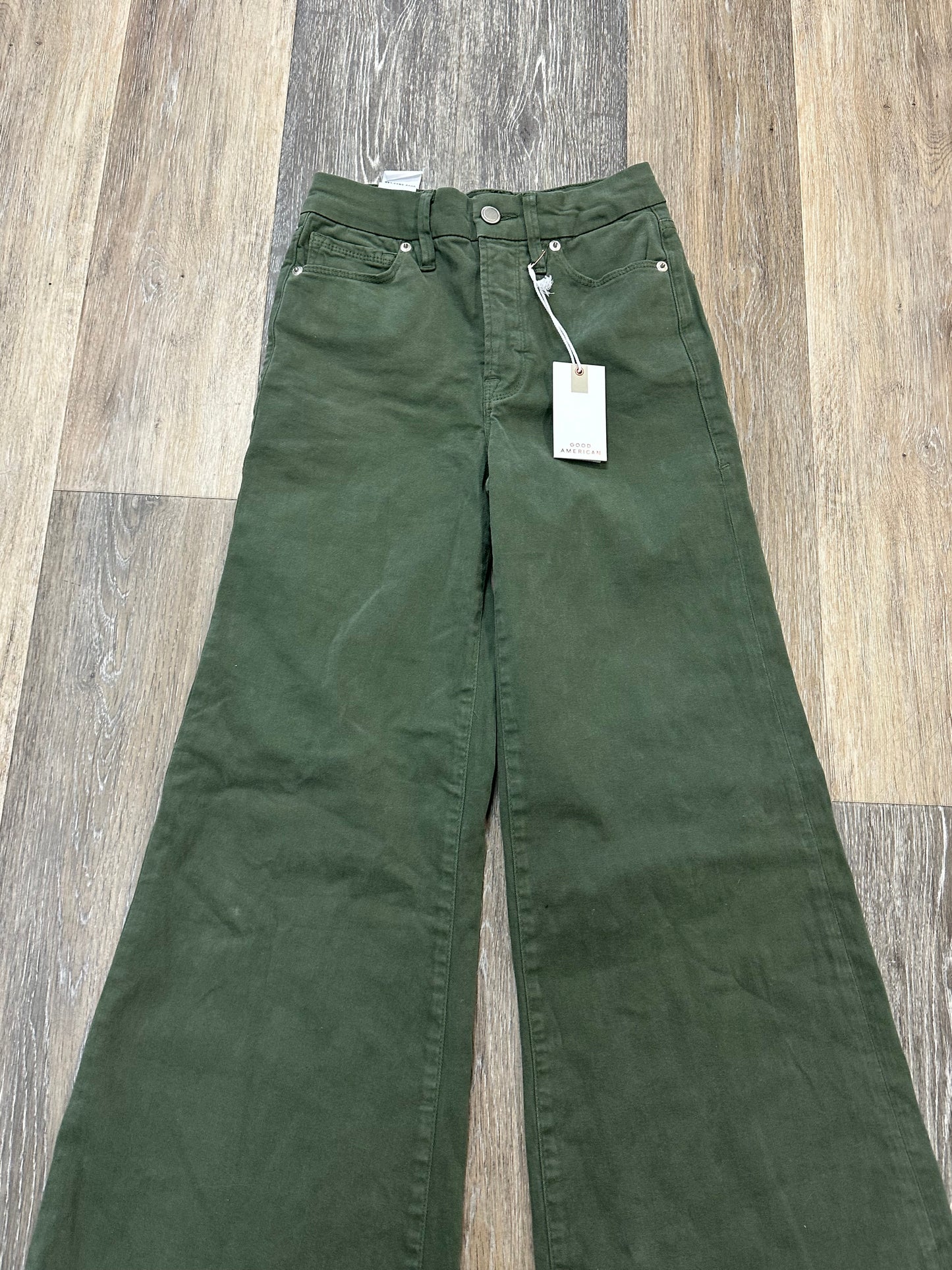 Pants Wide Leg By Good American In Green, Size: 0