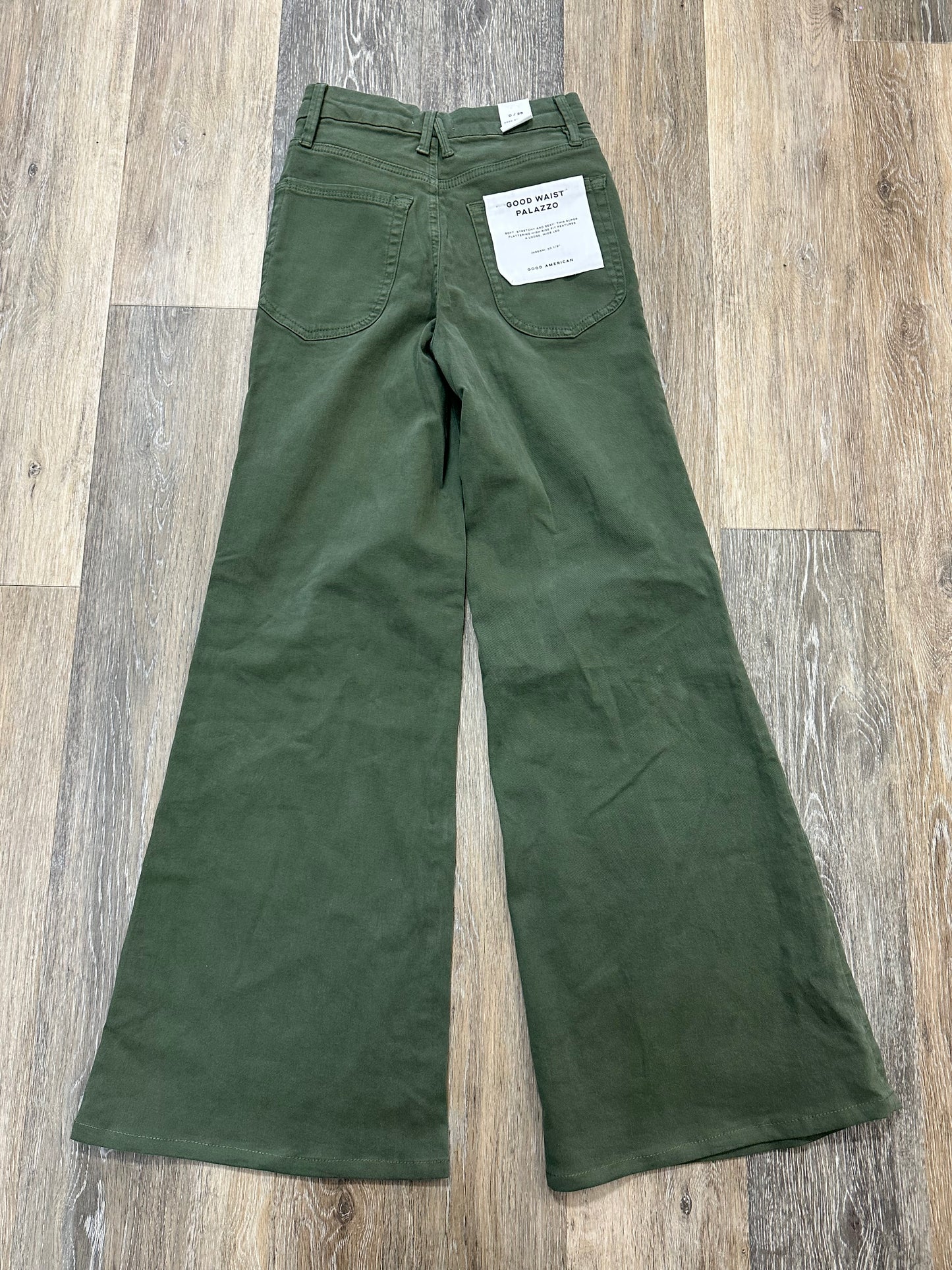 Pants Wide Leg By Good American In Green, Size: 0