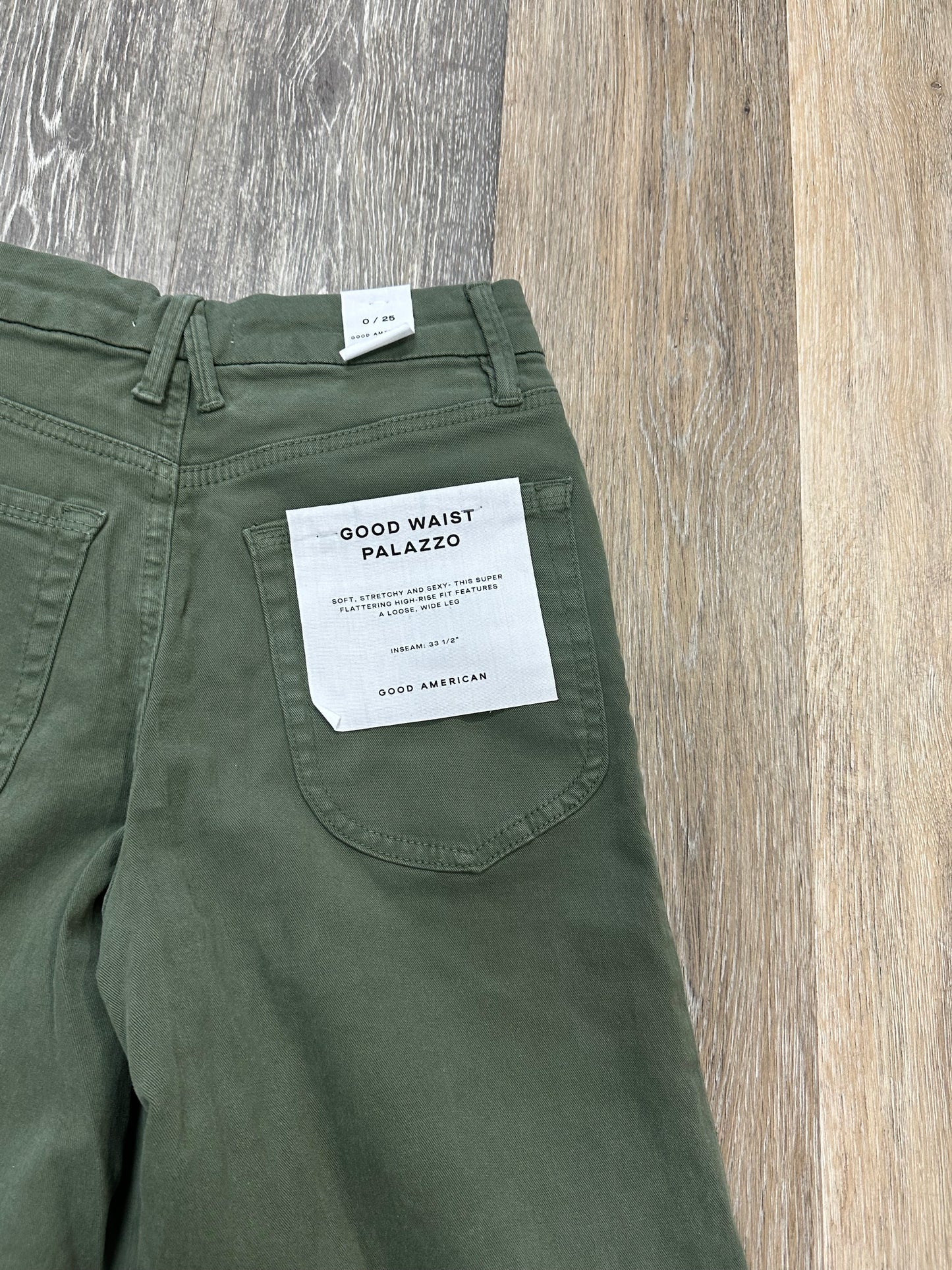 Pants Wide Leg By Good American In Green, Size: 0