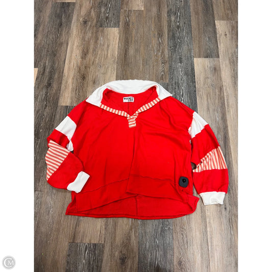 Top Long Sleeve By Bucket List In Red, Size: L