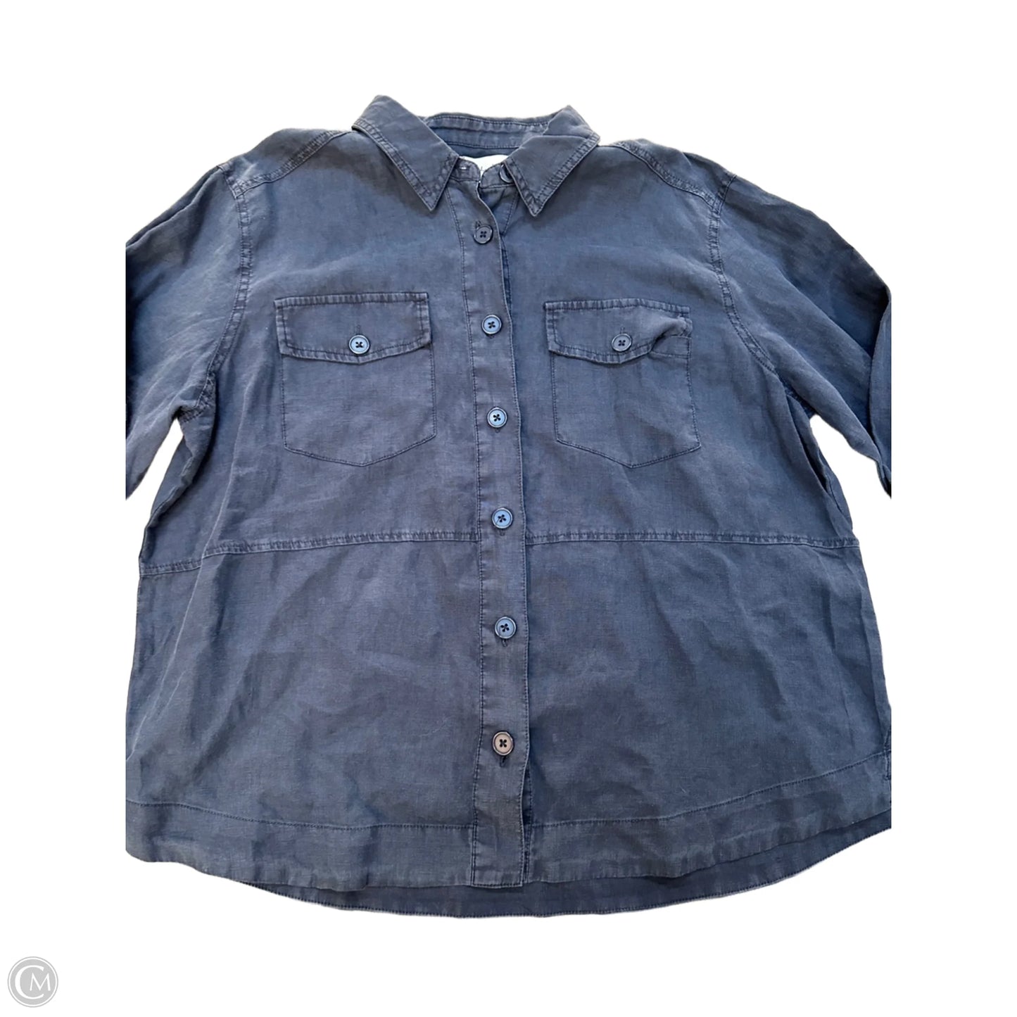 Blouse Long Sleeve By Michael Stars In Navy, Size: Xl