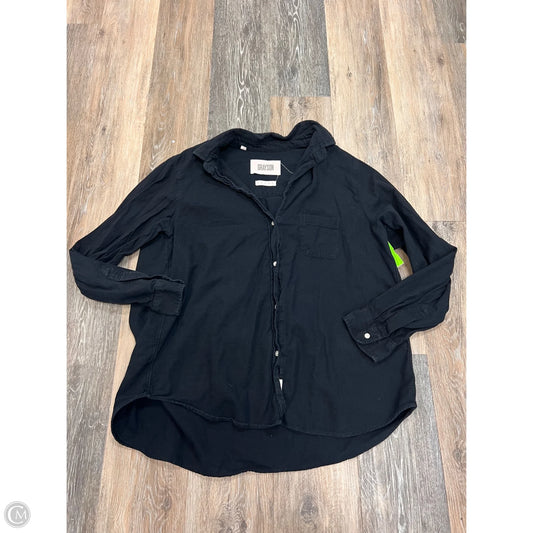 Blouse Long Sleeve By Grayson In Navy, Size: L