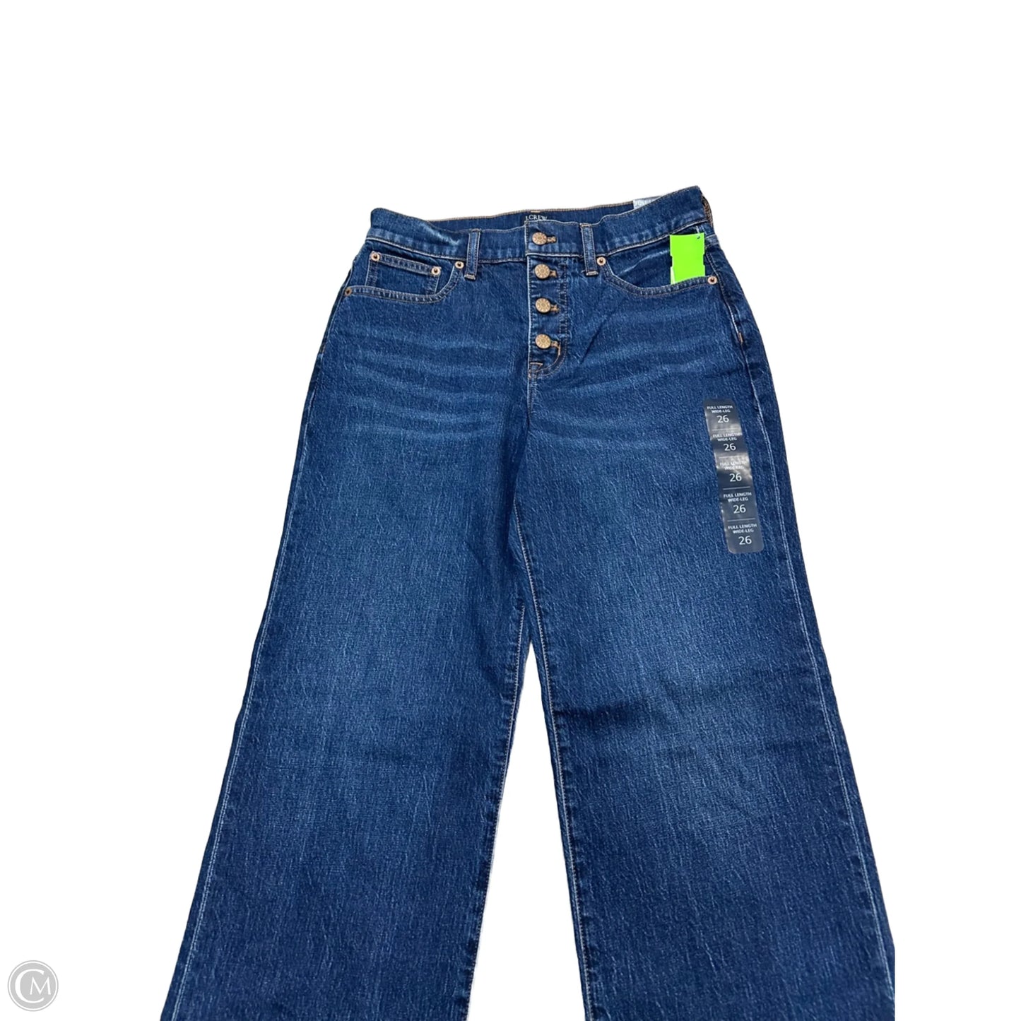 Jeans Wide Leg By J. Crew In Blue Denim, Size: 2