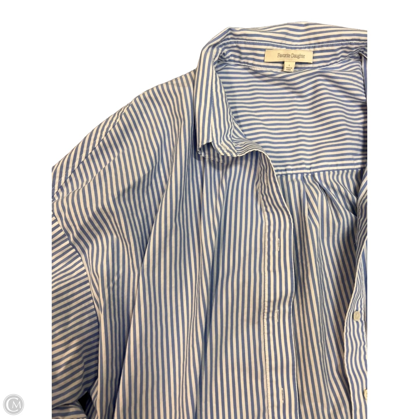 Blouse Long Sleeve By Favorite Daughter In Striped Pattern, Size: L
