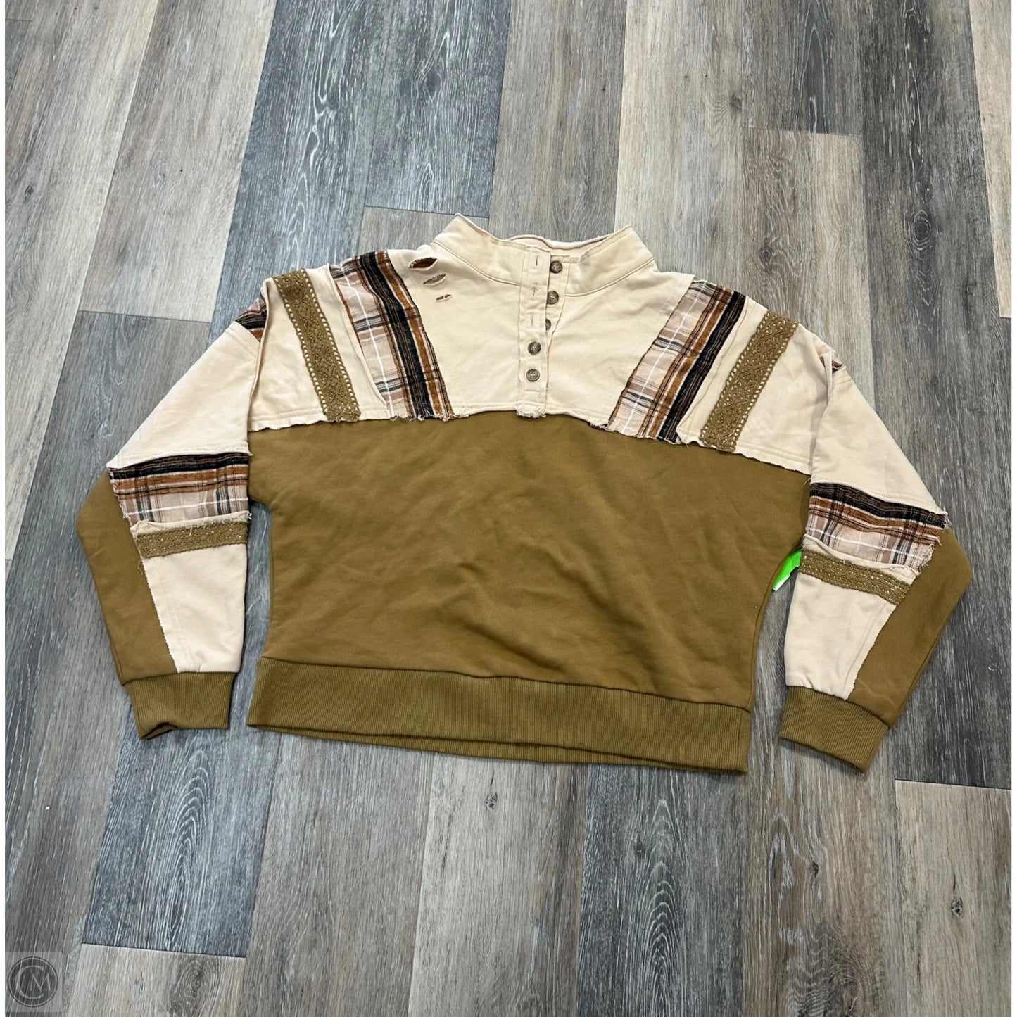 Top Long Sleeve By Miss Me In Cream, Size: S