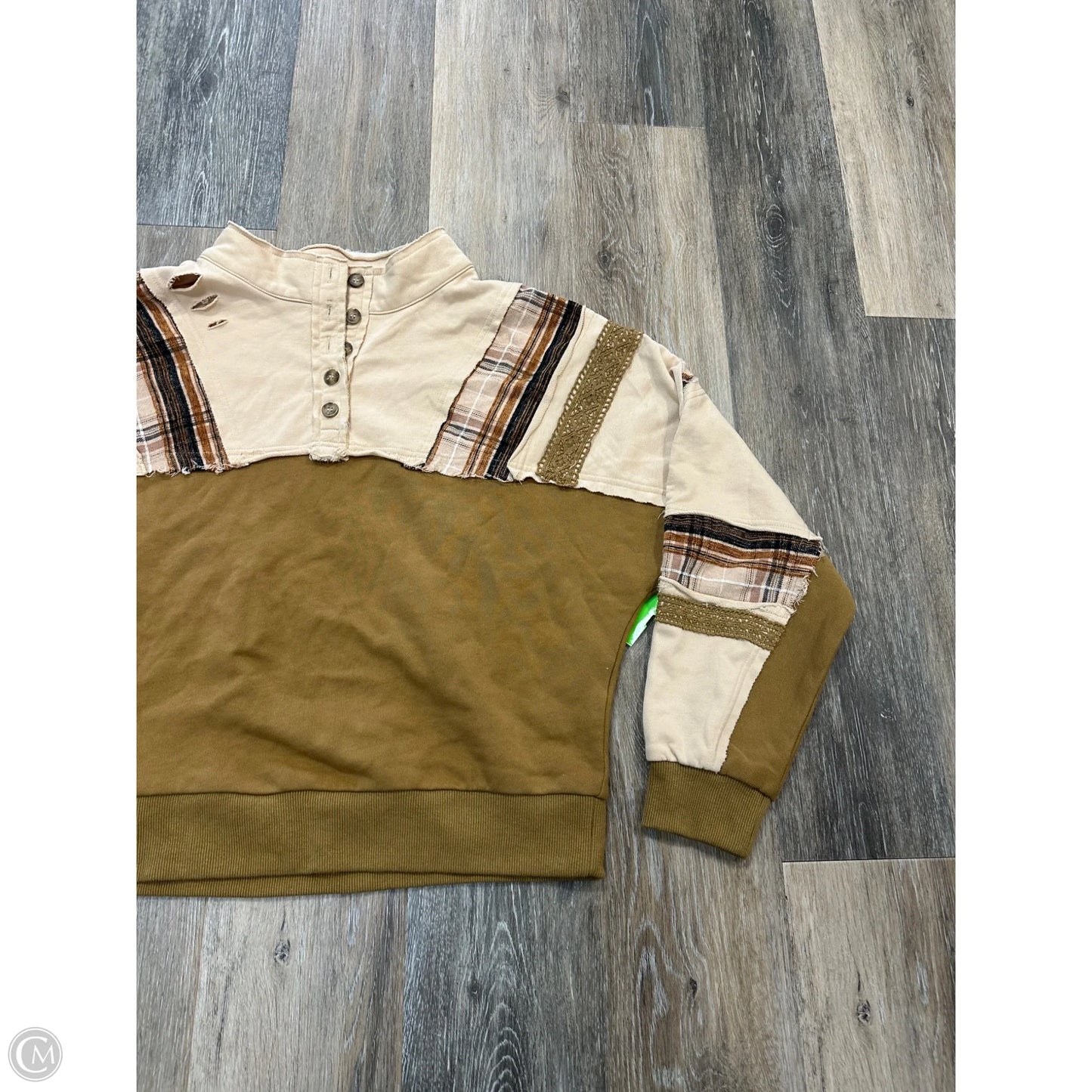 Top Long Sleeve By Miss Me In Cream, Size: S