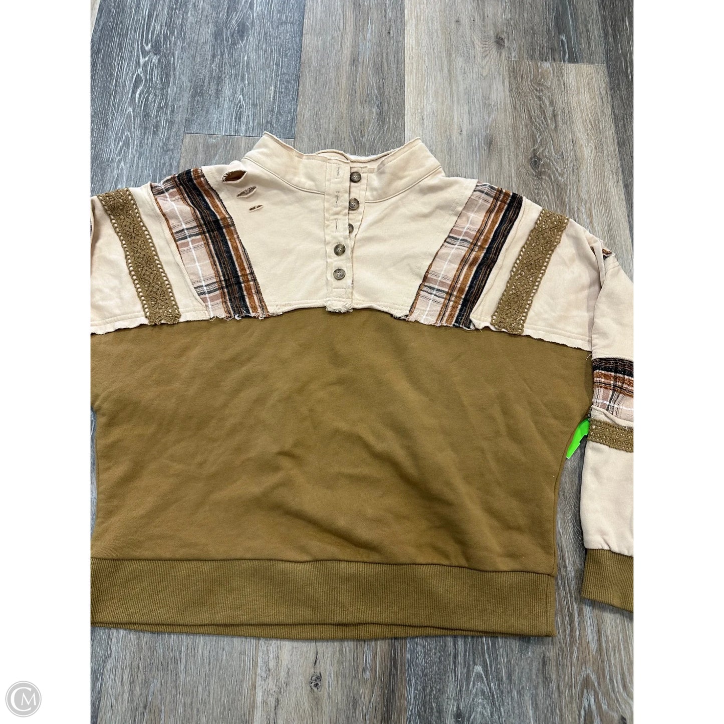 Top Long Sleeve By Miss Me In Cream, Size: S