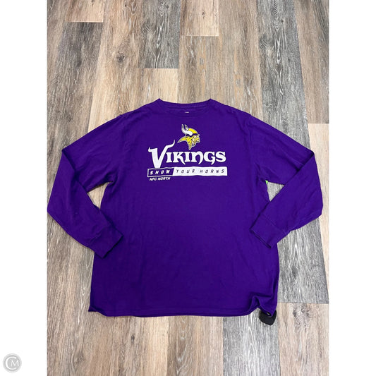 *Athletic Top Long Sleeve Crewneck By Nfl In Purple, Size: L
