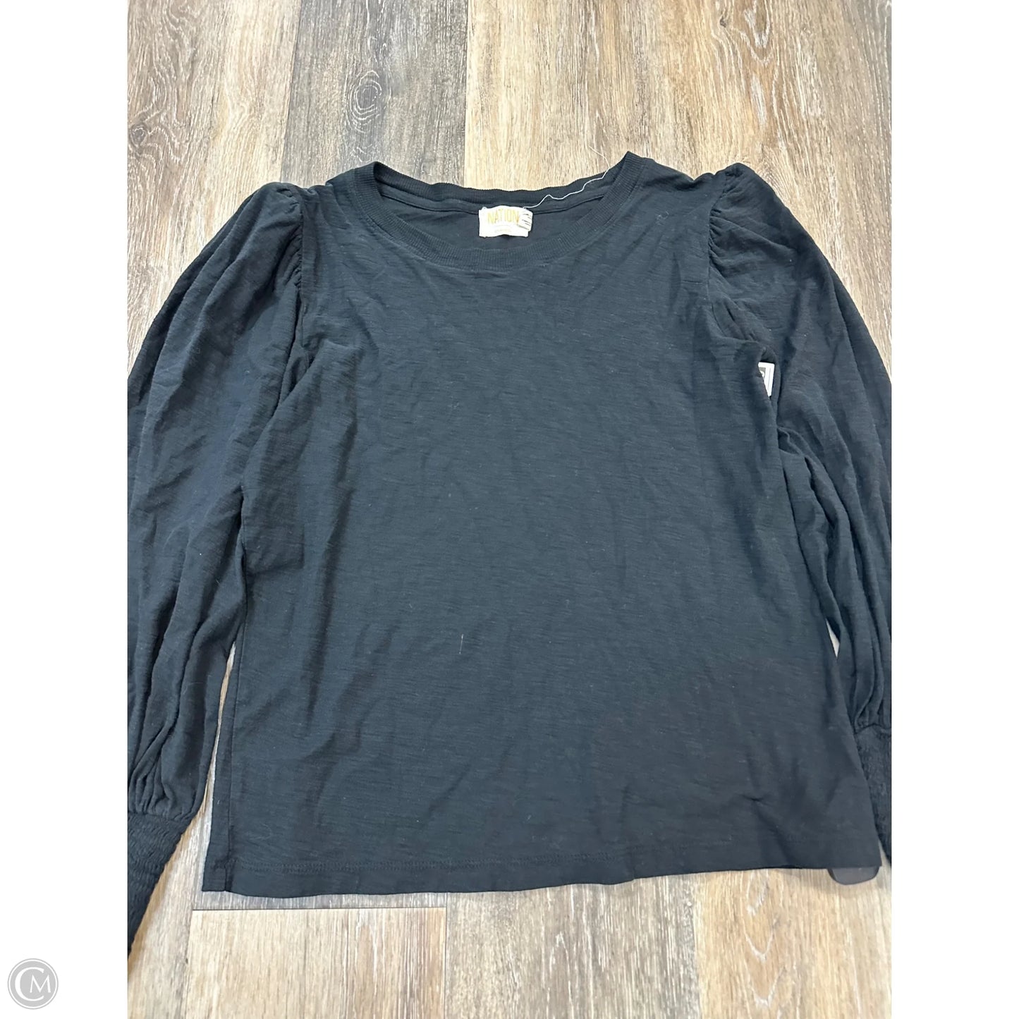 Top Long Sleeve By Nation Ltd In Black, Size: M
