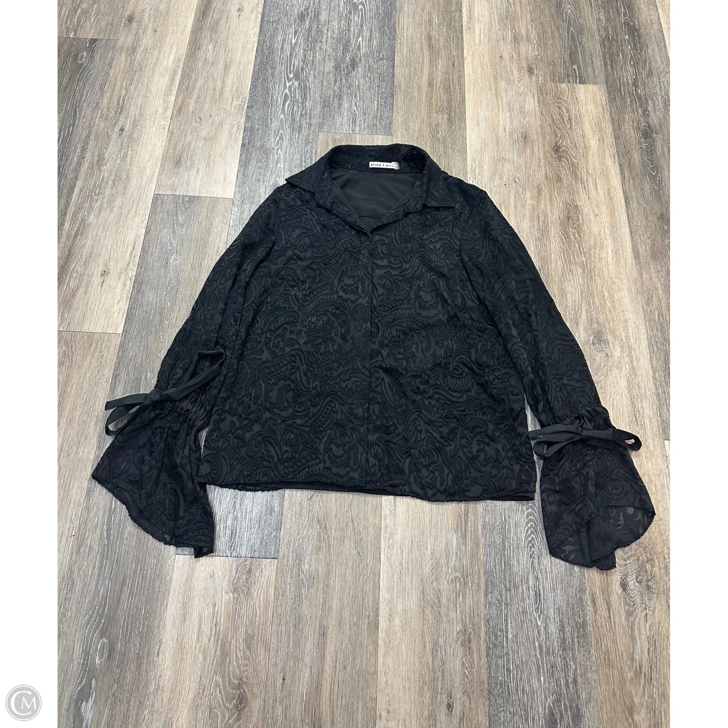 Blouse Designer By Alice + Olivia In Black, Size: L