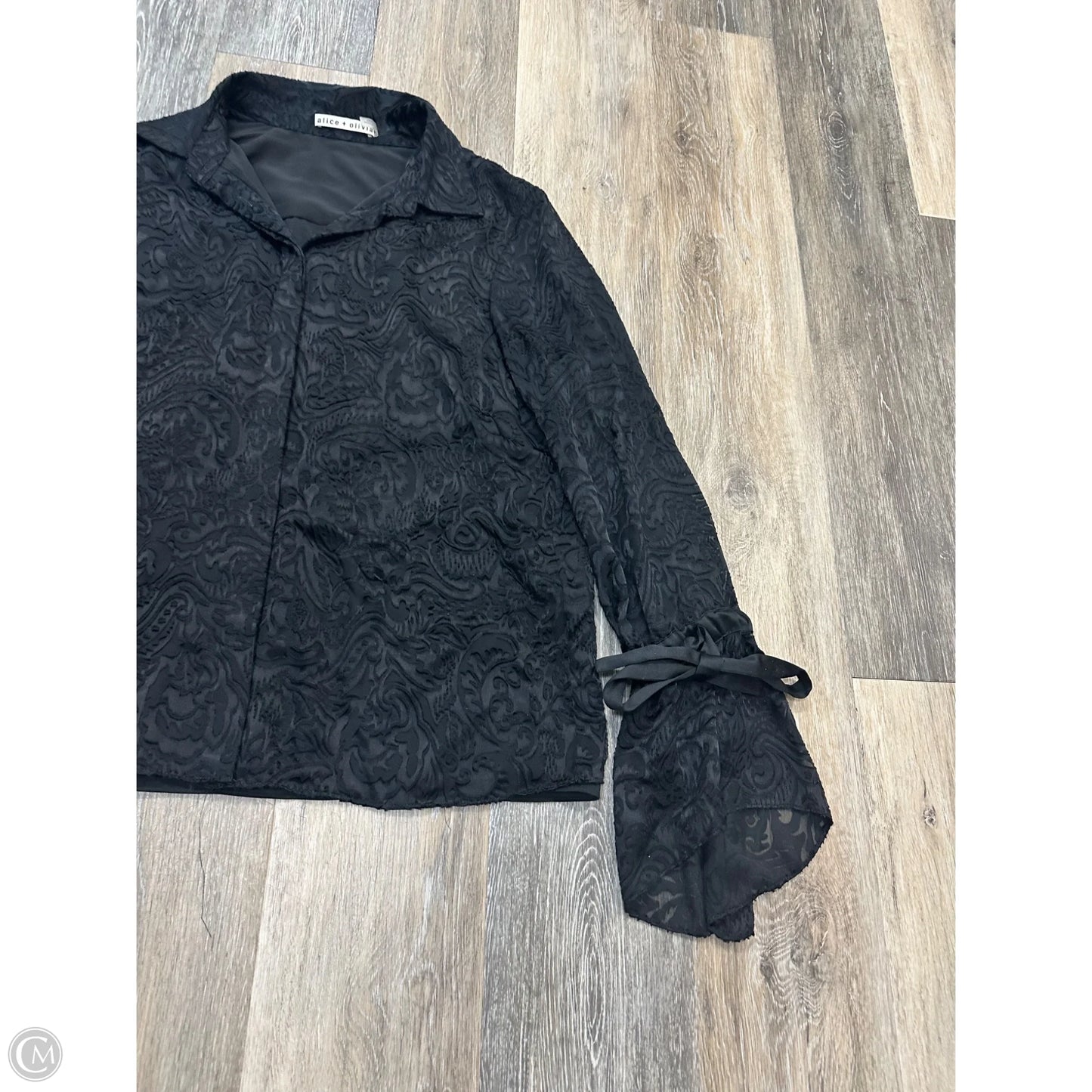 Blouse Designer By Alice + Olivia In Black, Size: L