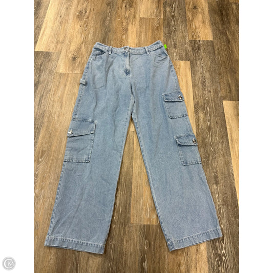 Jeans Wide Leg By Staud In Blue Denim, Size: 10