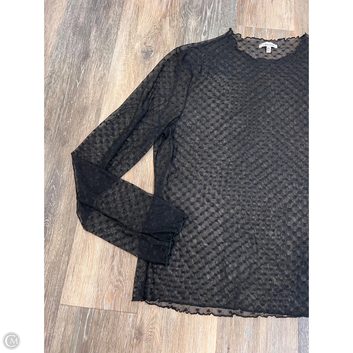 Top Long Sleeve By White Birch In Black, Size: 2x