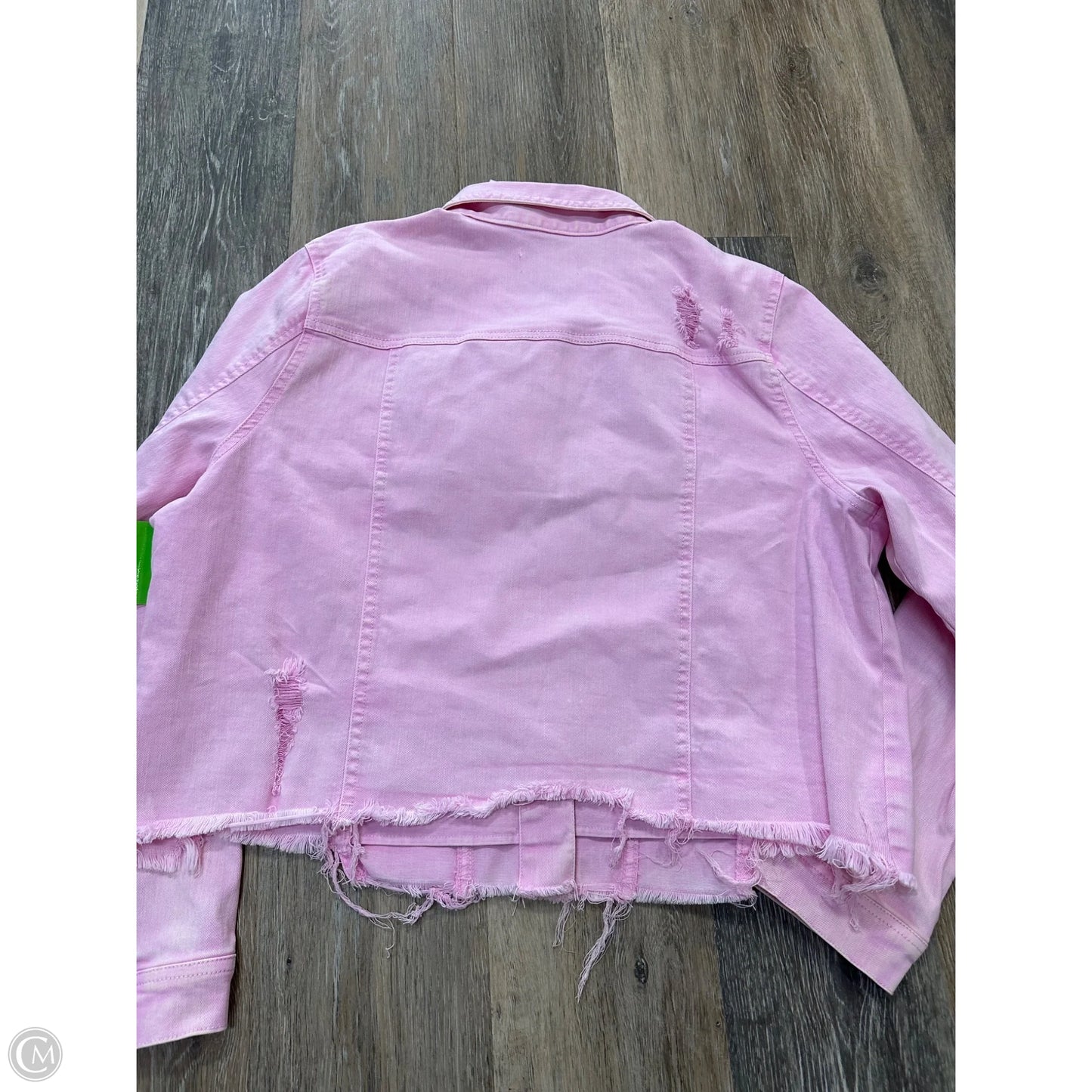 Jacket Denim By Risen In Pink Denim, Size: 1x