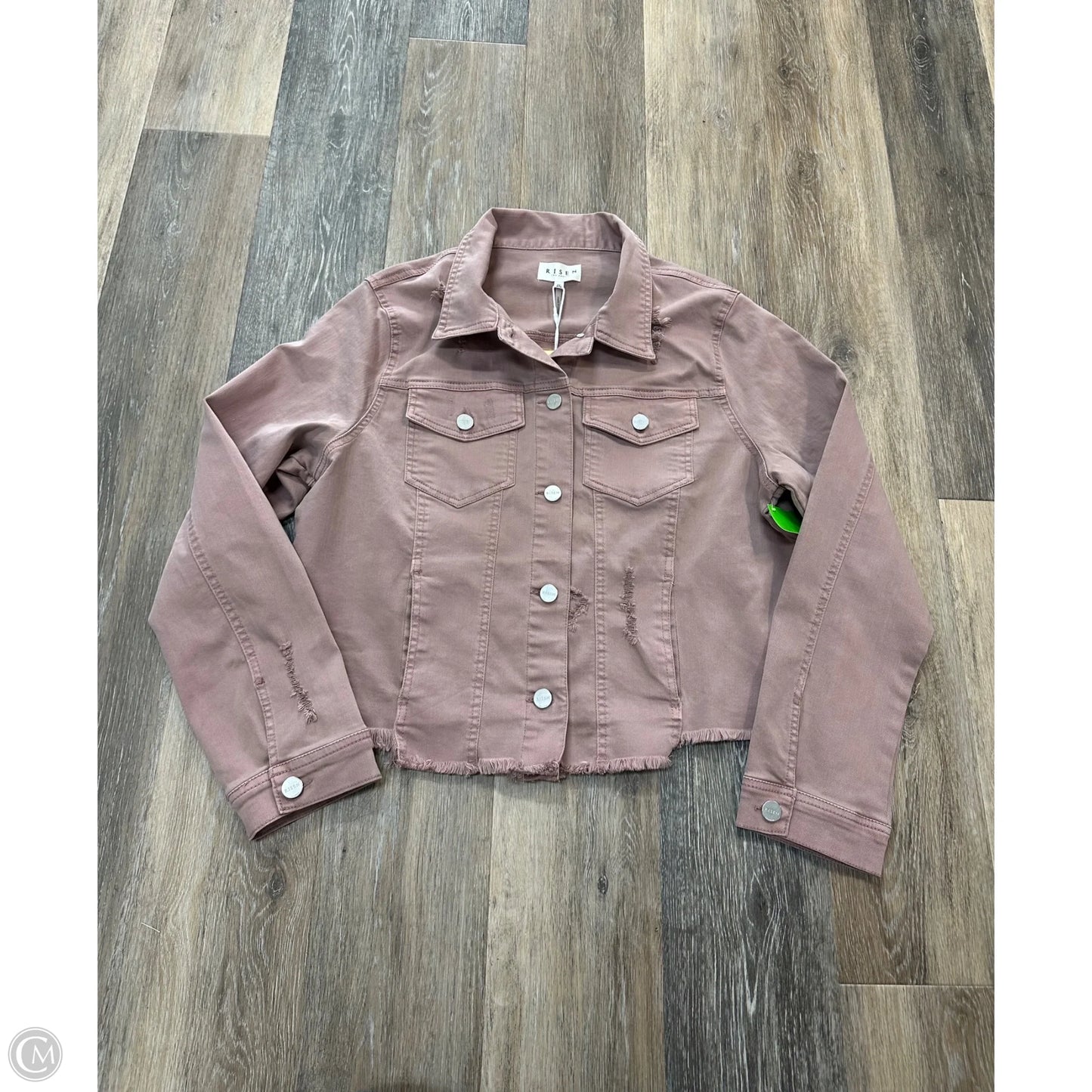 Jacket Denim By Risen In Mauve, Size: 2x