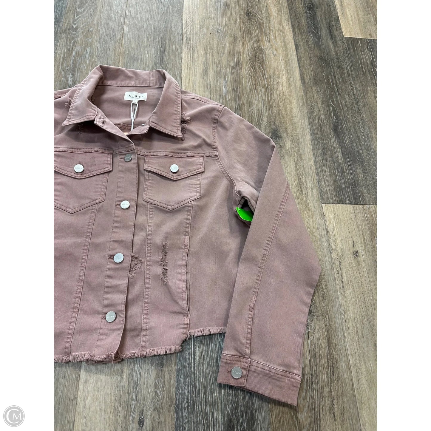 Jacket Denim By Risen In Mauve, Size: 2x