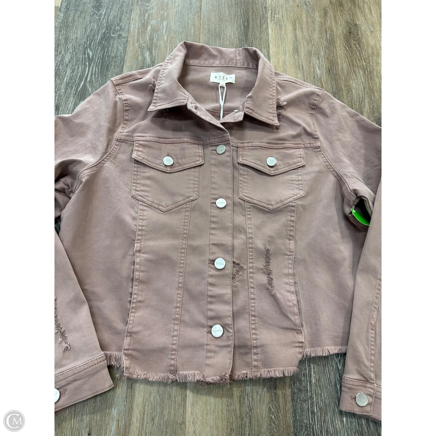 Jacket Denim By Risen In Mauve, Size: 2x