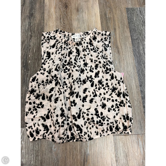Tank Top By Cloth & Stone In Black & Cream, Size: M