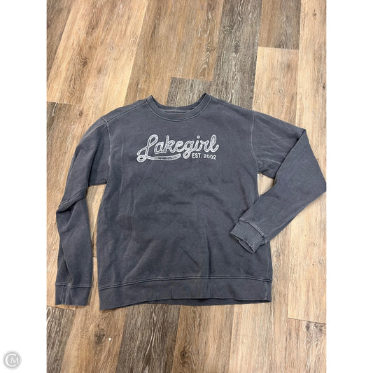Sweatshirt Crewneck By Lakegirl In Grey, Size: M