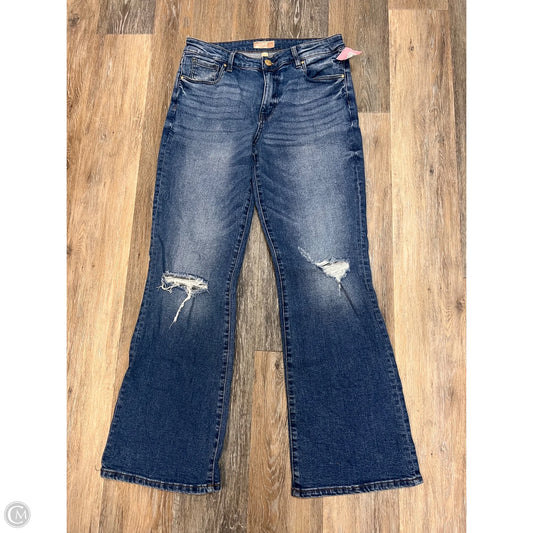 Jeans Flare By Kut In Blue Denim, Size: 8