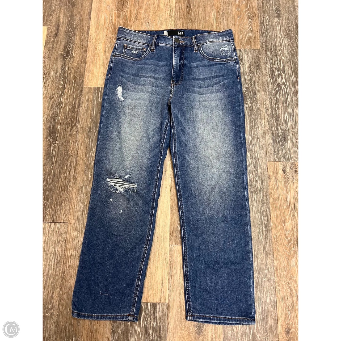 Jeans Straight By Kut In Blue Denim, Size: 8