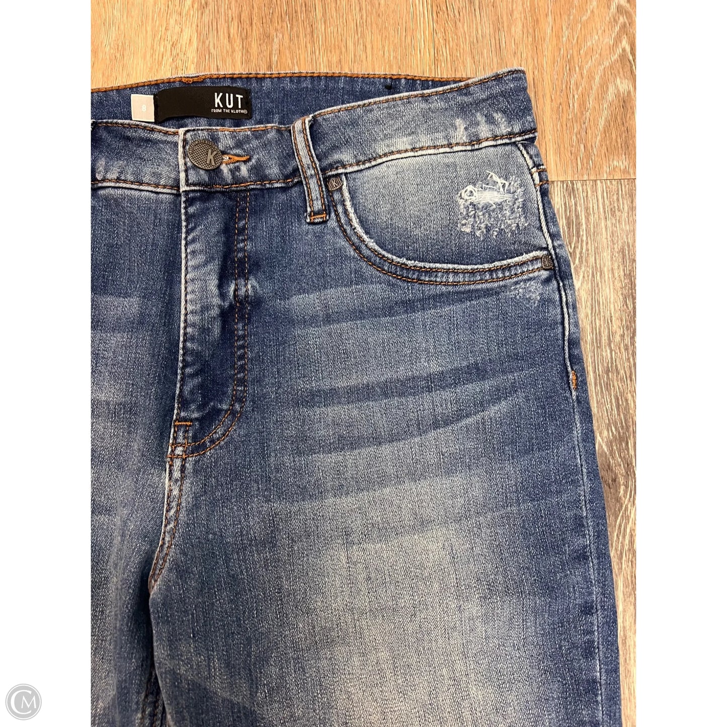 Jeans Straight By Kut In Blue Denim, Size: 8