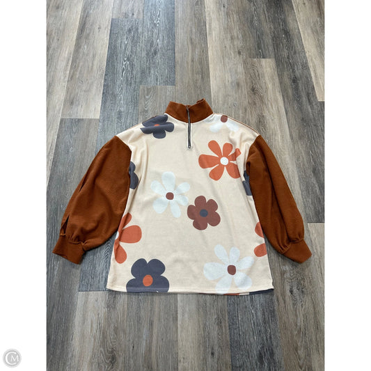 Top Long Sleeve By Bibi In Floral Print, Size: M
