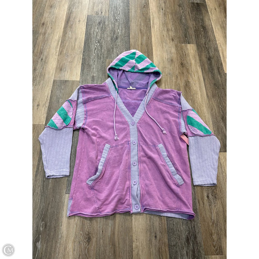 Sweatshirt Hoodie By Blue Velvet In Purple, Size: S