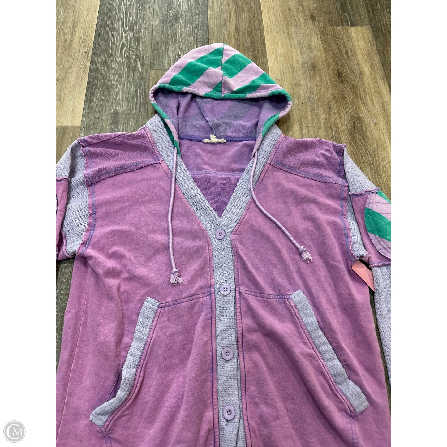 Sweatshirt Hoodie By Blue Velvet In Purple, Size: S