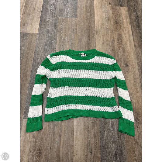 Sweater By Jodifl In Green & White, Size: M