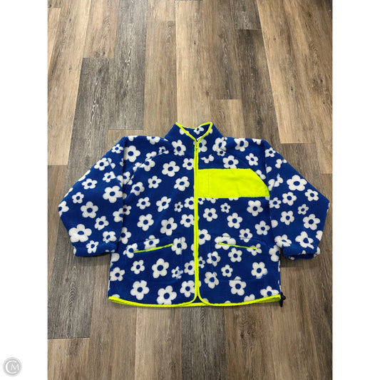 Jacket Faux Fur & Sherpa By Davi & Dani In Floral Print, Size: L
