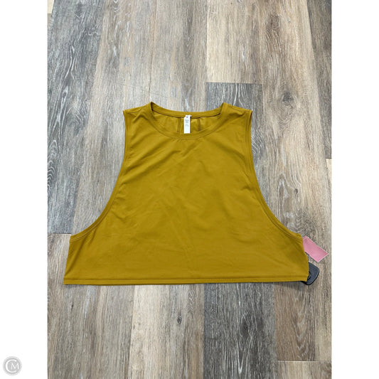 Athletic Tank Top By Lululemon In Yellow, Size: 12