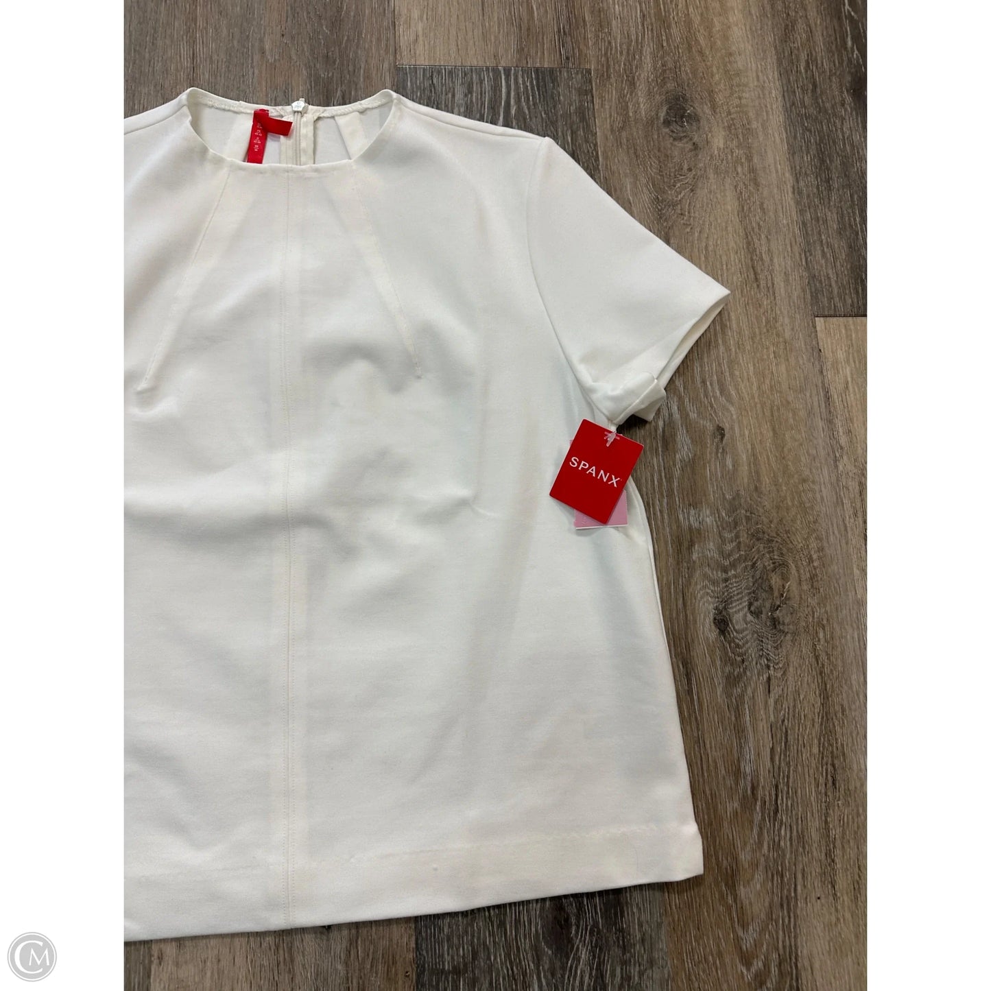 Top Short Sleeve By Spanx In White, Size: M