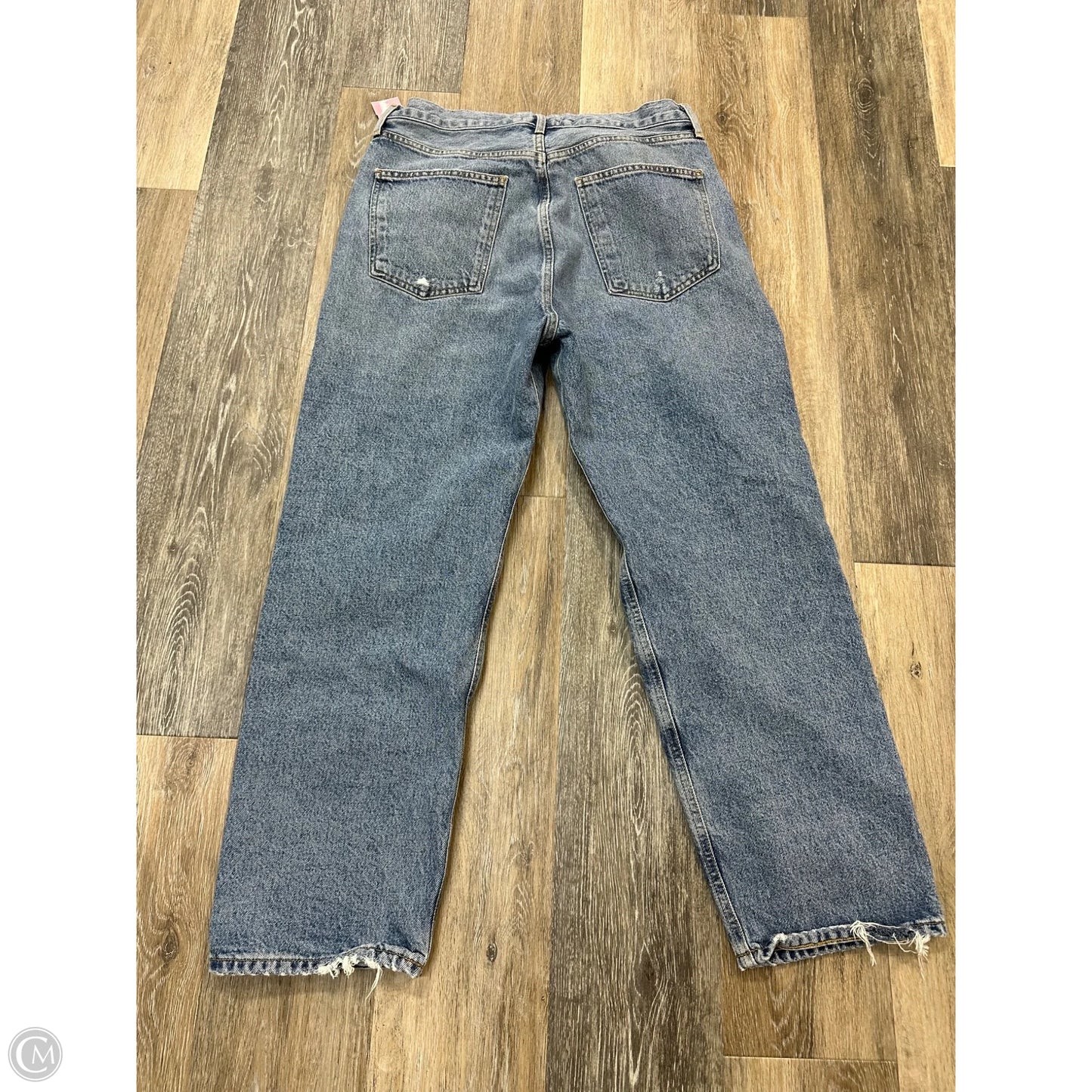 Jeans Straight By Agolde In Blue Denim, Size: 6