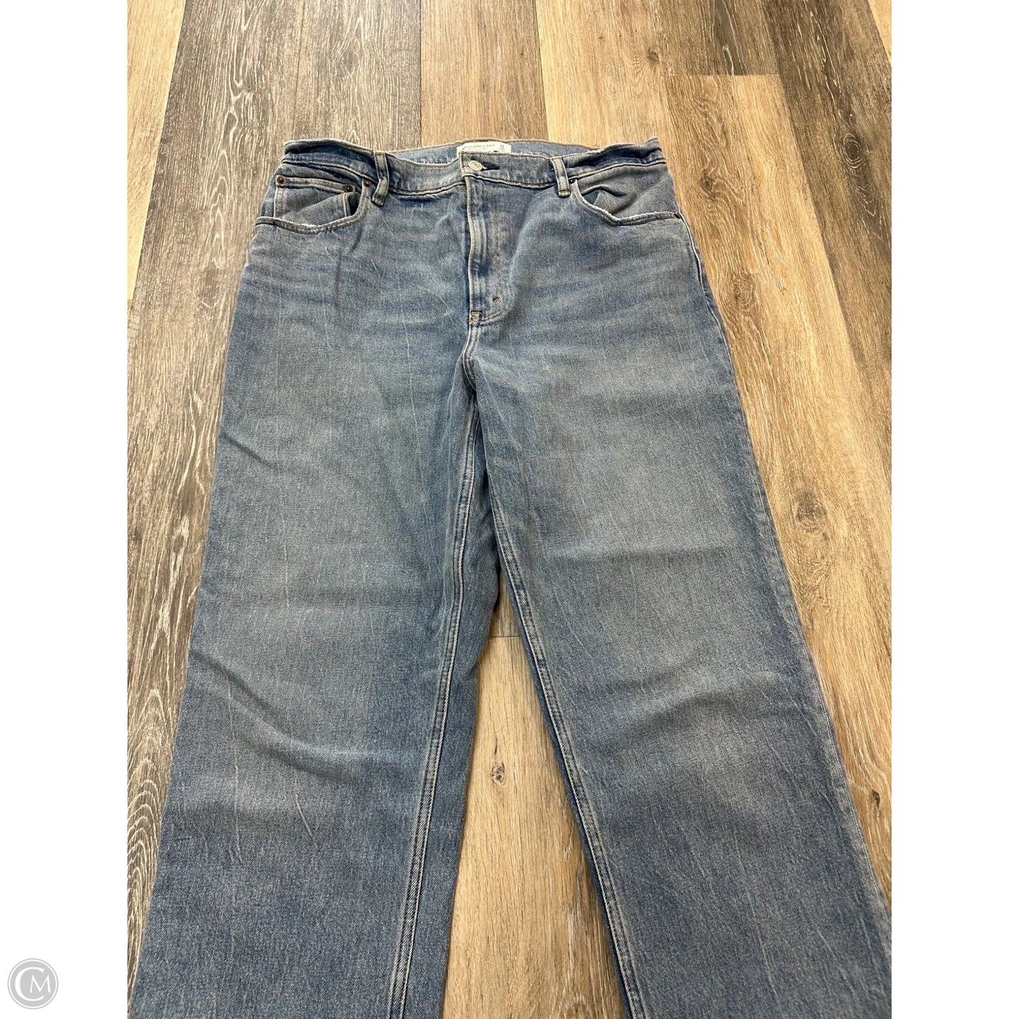 Jeans Straight By Abercrombie And Fitch In Blue Denim, Size: 14