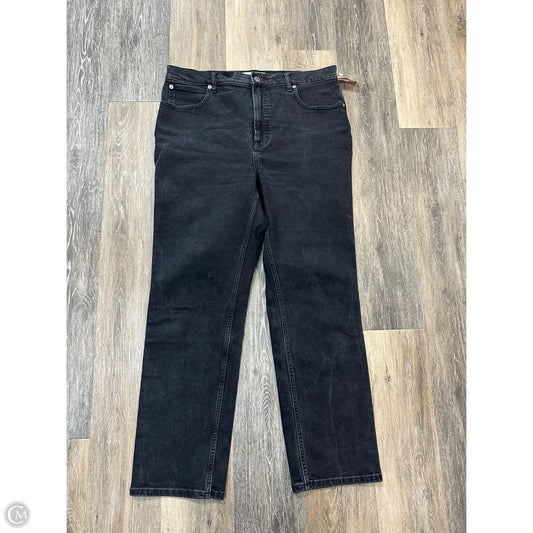 Jeans Straight By Everlane In Black Denim, Size: 14